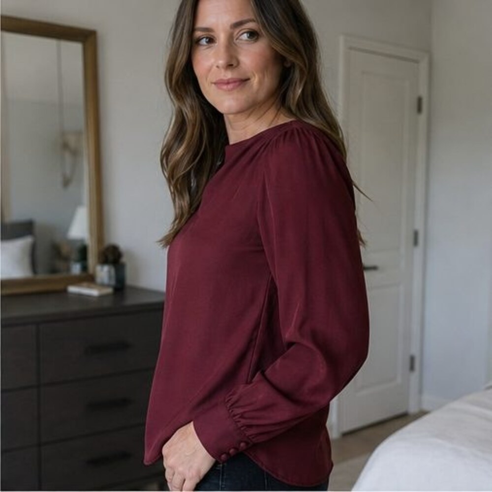 Camel Button Blouse - Picture 3 of 6